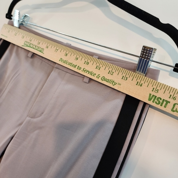 Vince Wool Blend Trouser Pants Tuxedo‎ Stripe Cropped Ankle Pant Grey/Black sz 0 - Picture 8 of 10